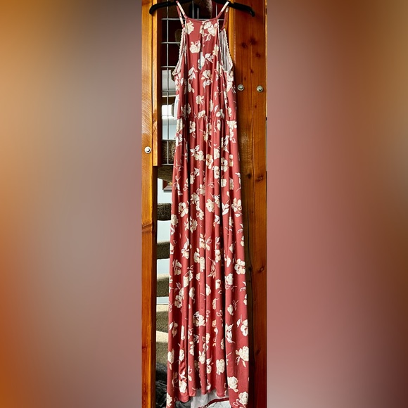 NWT French Grey Medium Floral Maxi Dress - Picture 3 of 4